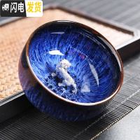 三维工匠镶银建盏茶杯陶瓷窑变天目杯十二生肖主人杯单杯功夫茶具品茗杯 3镶银窑变杯-寅虎(2019款)
