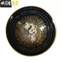 三维工匠金丝天目釉建盏茶杯兔毫盏镶银主人杯窑变单杯十二生肖银杯 至尊杯金丝天目(祥龙)