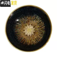 三维工匠金丝天目釉建盏茶杯兔毫盏镶银主人杯窑变单杯十二生肖银杯 至尊杯金丝天目(莲花)
