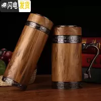 三维工匠宜兴紫砂保温杯办公商务车载男女士礼品定制紫砂内胆茶杯经典木纹 经典黄木纹套装