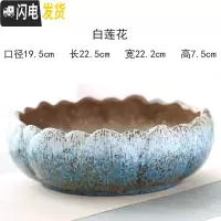 三维工匠 20-30厘米大口径多肉花盆陶瓷大号花盆特大拼盘 白莲花 特大花盆容器