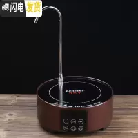 三维工匠日式泡茶壶煮茶器茶具套装家用铸铁壶电陶炉烧水壶办公功夫炉 咖啡色抽水电陶炉