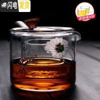 三维工匠耐热玻璃侧把茶壶套装家用电陶炉镶银花茶壶泡茶壶烧水壶功夫茶具 青蛙荷花外壶镶银侧把茶壶