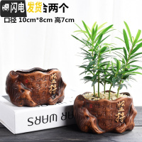 三维工匠花盆陶瓷大号创意个性绿萝肉肉简约吊兰家用小多肉花盆载 坚持组合两个 中等花盆容器