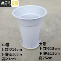 三维工匠塑料花盘 兰花专用花盆 塑料兰花盆 塑料花盆 高级兰花 红色[大号口径18高25cm]带托盘 兰花盆[3花盆容器
