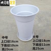 三维工匠塑料花盘 兰花专用花盆 塑料兰花盆 塑料花盆 白色[小号口径16高23]不带托盘 兰花盆[5个花盆,实发花盆容器
