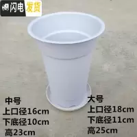 三维工匠塑料花盘 兰花专用花盆 塑料兰花盆 塑料花盆 高级兰花 红色[大号口径18高25cm]带托盘 兰花盆[2花盆容器