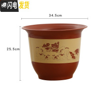 三维工匠加厚塑料仿陶瓷树脂盆栽花盆山水花盆室内客厅阳台盆景果树送托盘 w360(2个装)送托盘 大花盆容器