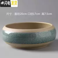 三维工匠一叶莲铜钱花盆水仙花睡莲碗莲无孔陶瓷大水培多肉水养 XS水培盆-01 大花盆容器