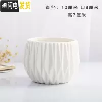 三维工匠卡通可爱萌多肉花盆小号植物白色陶瓷创意简约拇指盆 FP-01 小花盆容器
