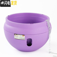 三维工匠室内塑料绿萝花盆懒人储水多肉吊盆悬挂吊兰树脂花盆 送铁链p500 紫色(送挂链) 大花盆容器