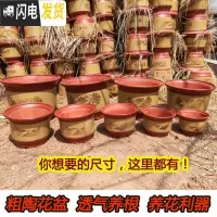 三维工匠花盆紫砂陶瓷花盆 兰花盆特大号红陶大码陶瓷盆 36+40(2个盆) 大花盆容器