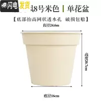 三维工匠花盆园艺简约素烧风花盆圆口加厚树脂多肉吊兰绿萝花盆p586 [素烧风]8号米色(单花盆) 中等花盆容器