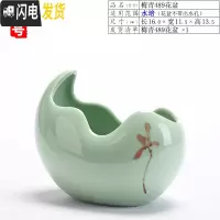 三维工匠大号陶瓷花盆办公室内绿植物水培盆景家居创意个性铜钱绿萝盆栽 (中)梅青489水培花盆 大花盆容器