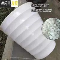 三维工匠超特大号螺纹型花盆盆景果树大型植物落地高筒加厚仿陶瓷塑料花盆 白色2个+托+送肥 中等花盆容器