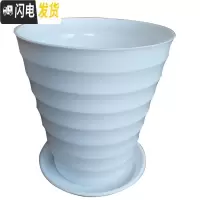 三维工匠超特大号螺纹型花盆盆景果树大型植物落地高筒加厚仿陶瓷塑料花盆 黑色5个+托+送肥+工具+壶 小花盆容器