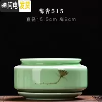 三维工匠青瓷多肉蝴蝶兰专用花盆带托盘大号陶瓷简约吊兰绿植兰花盆 梅青515+托盘864 大花盆容器