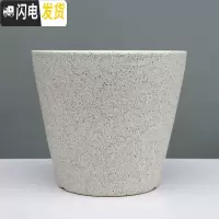 三维工匠素烧粗陶花盆陶瓷大号室内桌面盆栽吊兰多肉小 磨砂灰白(送塑料托盘) 中号直径16cm高约15.3花盆容器