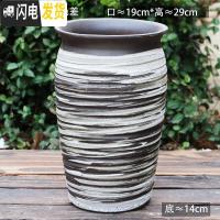 三维工匠法师老桩花盆特大号粗陶陶瓷多肉植物花盆高大号盆栽花盆 L-107 特大花盆容器