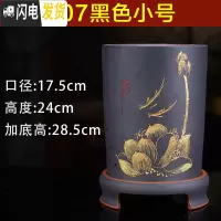 三维工匠紫砂花盆大号君子兰花盆特大号多肉花盆室内阳台简约陶瓷花盆 栗色T07黑色小号 如图花盆容器