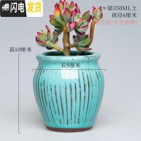 三维工匠多肉植物花盆器多肉花盆粗陶绿植物陶瓷简约塑料创意小中大号个性 X114浅绿 小花盆容器