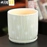 三维工匠欧式花盆陶瓷大号特大号客厅直筒简约绿萝盆创意多肉花盆 BG103单个 大花盆容器