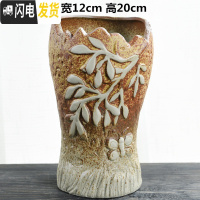 三维工匠法师花盆大号特大老桩高盆复古透气创意简约陶罐粗陶陶瓷多肉花盆 WH老桩特大号-07 特大花盆容器