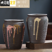 三维工匠老桩花盆陶罐陶瓷复古老庄法师粗陶创意中国风肉肉大号多肉小花盆 DL手造-12组合2个 大花盆容器