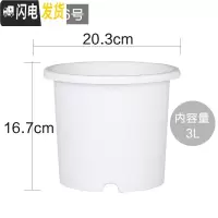 三维工匠彩色Deepot深型月季铁线莲花盆树脂花盆塑料加仑花盆 6号白色直径约20.3厘米 中等花盆容器