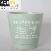 三维工匠欧式简约花盆陶瓷特大号落地阳台客厅桌面绿萝虎皮兰花盆批发 绿水壶高款(送塑料托盘) 特大花盆容器