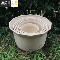 三维工匠花盆塑料加厚家用大号特大号阳台专用绿萝多肉吊兰树脂小花盆 套装(六个装) 中等花盆容器