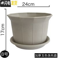 三维工匠花盆塑料加厚家用大号特大号阳台专用绿萝多肉吊兰树脂小花盆 乳白色8号乳白色24cm 中等花盆容器