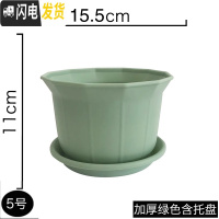 三维工匠花盆塑料加厚家用大号特大号阳台专用绿萝多肉吊兰树脂小花盆 5号浅绿色15.5cm 中等花盆容器