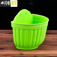 三维工匠简约塑料绿萝多肉吊盆挂盆 垂吊花盆壁挂式花盆 悬挂式吊篮盆 绿色6个(配挂钩) 大号[口长20.5CM]花盆容器