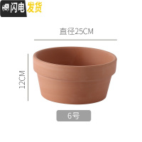 三维工匠红陶多肉小花盆育苗大号粗陶土陶瓷泥瓦盆矮盆大口径 粉红6款25.4*11cm1个 中等花盆容器