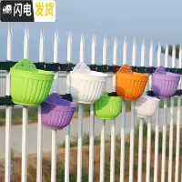 三维工匠简约塑料绿萝多肉吊盆挂盆 垂吊花盆壁挂式花盆 悬挂式吊篮盆 粉红色6个(配挂钩) 大号[口长20.5CM花盆容器