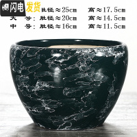 三维工匠陶瓷花盆特大号创意北欧风简约室内透气绿萝多肉植物花盆 苹果[结晶青]送塑料托 中号(肚径16)花盆容器