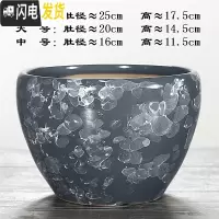三维工匠陶瓷花盆特大号创意北欧风简约室内透气绿萝多肉植物花盆 苹果[结晶灰]送塑料托 大号(肚径20)花盆容器