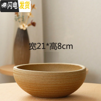 三维工匠素烧多肉花盆大号粗陶透气复古老桩兰花盆创意植物组合高盆栽 8号粗陶盆 大花盆容器