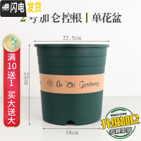 三维工匠趣植升级新款加仑盆树脂塑料花盆绿萝多肉控根大号盆青山月季盆 2号[单花盆] 大花盆容器