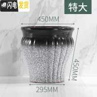 三维工匠北欧陶瓷花盆大号特大号创意个性冰裂爆裂托盘种树种花高简约 南瓜—裂纹(特大) 大花盆容器