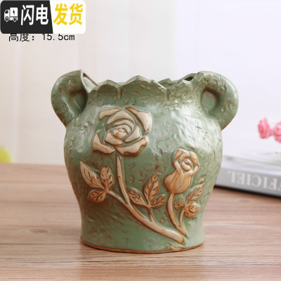 三维工匠多肉法师老桩盆高款大号多肉花盆多肉植物花盆陶瓷花盆高大口径 高款款式TY41 大花盆容器