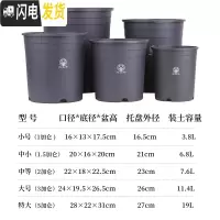 三维工匠加仑盆二代加厚塑料树脂多肉绿萝家用阳台种花月季盆栽控根大花盆 [10个装]灰色(单花盆)[实得11个] 花盆容器