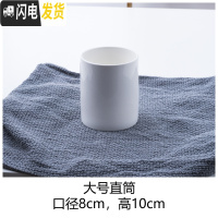 三维工匠多肉花盆 ins白色简约陶瓷大花盆 定制logo小花盆 大号直筒 中等花盆容器