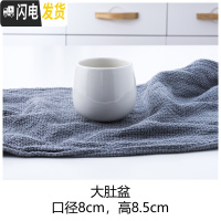 三维工匠多肉花盆 ins白色简约陶瓷大花盆 定制logo小花盆 大肚盆 中等花盆容器