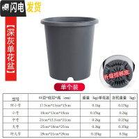 三维工匠新款改良加厚树脂加仑盆控根盆可蓄水透气透水月季花盆绿萝盆p15 [单个装][深灰不含托] 大花盆容器