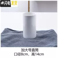 三维工匠多肉花盆 ins白色简约陶瓷大花盆 定制logo小花盆 加大号直筒 中等花盆容器