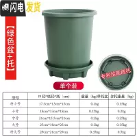 三维工匠新款改良加厚树脂加仑盆控根盆可蓄水透气透水月季花盆绿萝盆p15 [单个装][绿色盆+托] 中等花盆容器