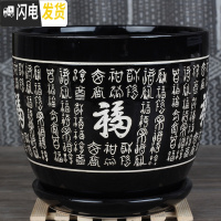 三维工匠中国风大红色陶瓷花盆批有孔/喜庆花盆纯红个性创意花盆/免邮 129/黑 中等花盆容器