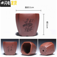 三维工匠金牌卖家紫砂古韵小型花盆马长方形六方四方盆景简约绿萝 卡其色--15号 中小花盆容器